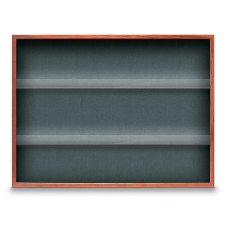 United Visual Products Outdoor Enclosed Combo Board, 48"x36", Wht Frame/Wht Porc & Blue Spruce UVCB4836ODW-WHTPORC-BLSPRU